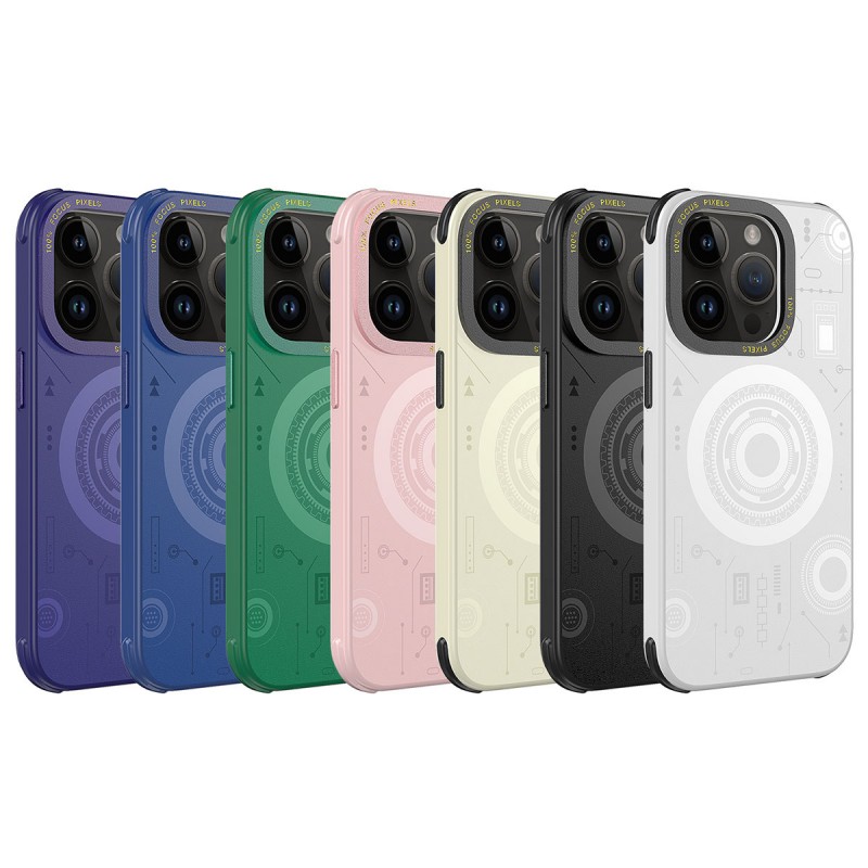 Bal-z Apple iPhone 14 Pro Max Kılıf  Wireless Şarj Özellikli Desenli Hot Kapak