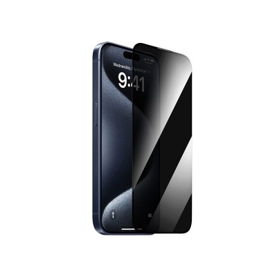 Bal-z Apple iPhone 14 Pro Max Wiwu GT-011 Anti-Bakteriyel Özellikli Polimer Oleofobik Kaplama Temperli Privacy Cam Ekran Koruyucu