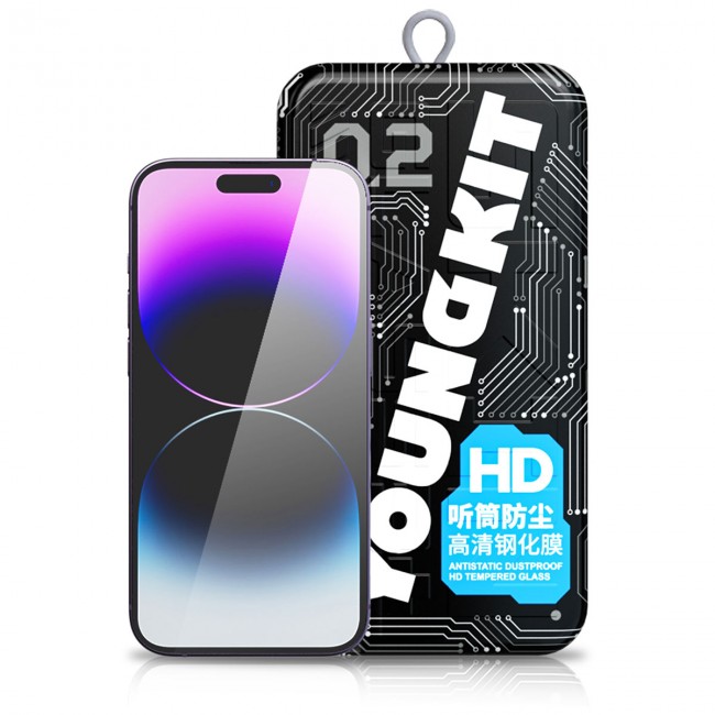 Apple iPhone 14 Pro Max Youngkit Antistatik Ve Antidust Kolay Uygulama Aparatlı Cam Ekran Koruyucu Apple iPhone 14 Pro Max Youngkit Antistatik Ve Antidust Kolay Uygulama Aparatlı Cam Ekran Koruyucu
