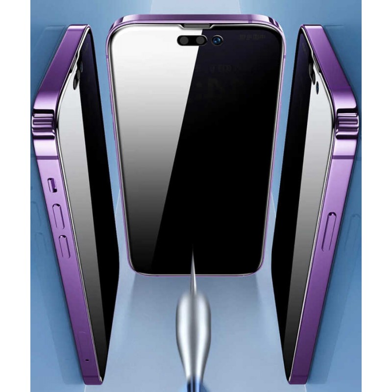 Bal-z Apple iPhone 14 Pro Max  Kor Privacy Cam Ekran Koruyucu