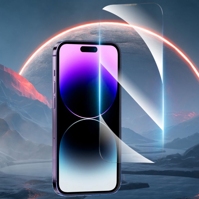 Apple iPhone 14 Pro Youngkit Antistatik Ve Antidust Kolay Uygulama Aparatlı Cam Ekran Koruyucu