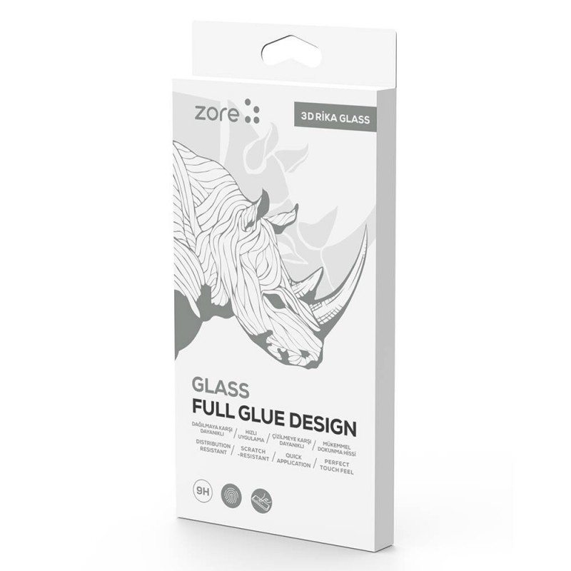 Bal-z Apple iPhone 14 Pro ​​​​​​​​​​​​ 3D Rika Temperli Cam Ekran Koruyucu