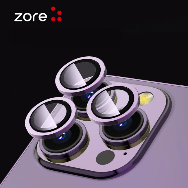 Apple iPhone 14 Pro Zore CL-12 Premium Safir Parmak İzi Bırakmayan Anti-Reflective Kamera Lens Koruyucu