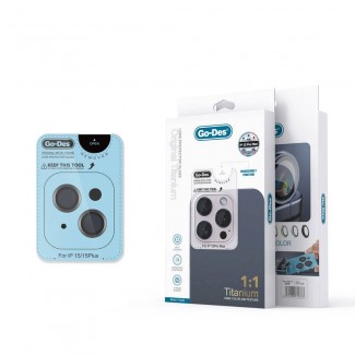 Apple iPhone 15 Go Des Titanium Premium Temperli Kamera Lens Koruyucu Apple iPhone 15 Go Des Titanium Premium Temperli Kamera Lens Koruyucu