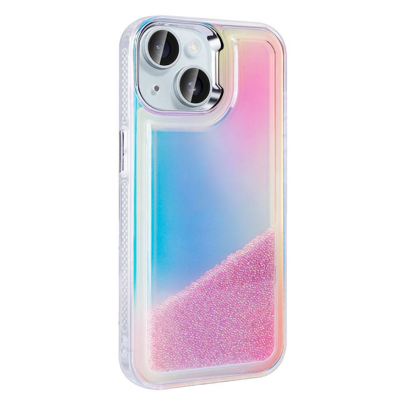 Bal-z Apple iPhone 15 Kılıf Airbagli Renkli Arka Yüzey Boncuk Tasarımlı Zore Kumul Kapak