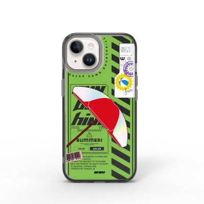 Bal-z Apple iPhone 15 Kılıf Çift Katman Desenli Wiwu Summer Serisi Kapak