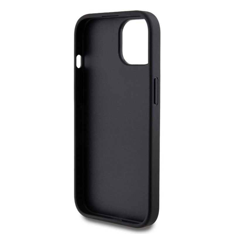 Bal-z Apple iPhone 15 Kılıf Guess Orjinal Lisanslı 4G Büyük Metal Logolu Glitter Kapak