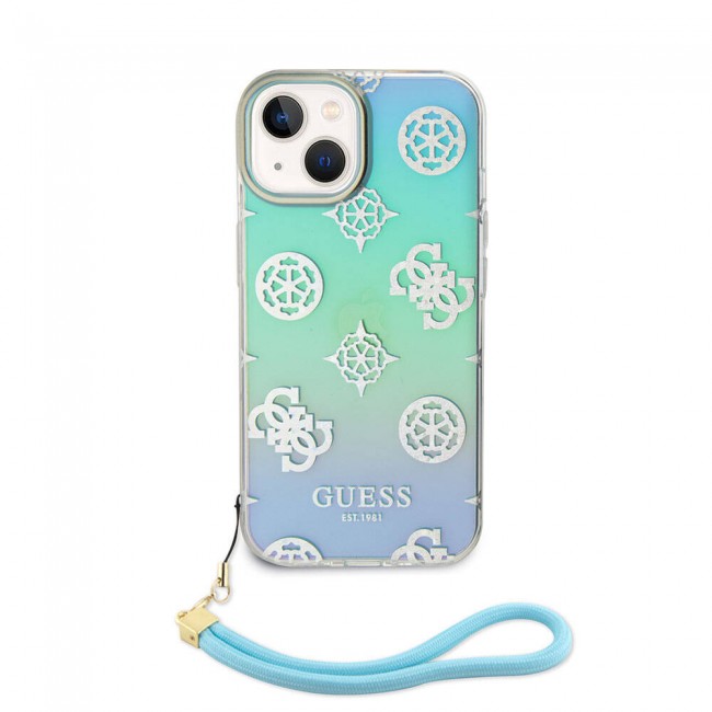 Apple iPhone 15 Kılıf Guess Orjinal Lisanslı Desenli Yazı Logolu Askı İpli Holografik Glitter Peony Kapak Apple iPhone 15 Kılıf Guess Orjinal Lisanslı Desenli Yazı Logolu Askı İpli Holografik Glitter Peony Kapak