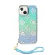 Apple iPhone 15 Kılıf Guess Orjinal Lisanslı Desenli Yazı Logolu Askı İpli Holografik Glitter Peony Kapak Apple iPhone 15 Kılıf Guess Orjinal Lisanslı Desenli Yazı Logolu Askı İpli Holografik Glitter Peony Kapak