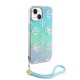 Apple iPhone 15 Kılıf Guess Orjinal Lisanslı Desenli Yazı Logolu Askı İpli Holografik Glitter Peony Kapak Apple iPhone 15 Kılıf Guess Orjinal Lisanslı Desenli Yazı Logolu Askı İpli Holografik Glitter Peony Kapak