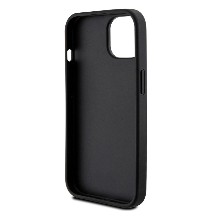 Bal-z Apple iPhone 15 Kılıf Guess Orjinal Lisanslı Gül Baskılı Büyük Metal Logo Dizaynlı Kapak