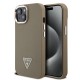 Apple iPhone 15 Kılıf Guess Orjinal Lisanslı M-safe Şarj Özellikli Grained Triangle Kapak