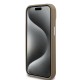 Apple iPhone 15 Kılıf Guess Orjinal Lisanslı M-safe Şarj Özellikli Grained Triangle Kapak