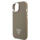 Apple iPhone 15 Kılıf Guess Orjinal Lisanslı M-safe Şarj Özellikli Grained Triangle Kapak