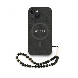 Apple iPhone 15 Kılıf Guess Orjinal Lisanslı M-safe Şarj Özellikli PU Deri Bilek Askı İpli Yazı Logolu Kapak Apple iPhone 15 Kılıf Guess Orjinal Lisanslı M-safe Şarj Özellikli PU Deri Bilek Askı İpli Yazı Logolu Kapak