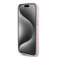 Apple iPhone 15 Kılıf Guess Orjinal Lisanslı M-safe Şarj Özellikli Taneli Çiçek Tasarımlı Metal Yazı Logolu Kapak