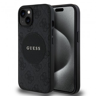 Apple iPhone 15 Kılıf Guess Orjinal Lisanslı M-safe Şarj Özellikli Yazı Logolu Circle Classic Kapak Apple iPhone 15 Kılıf Guess Orjinal Lisanslı M-safe Şarj Özellikli Yazı Logolu Circle Classic Kapak