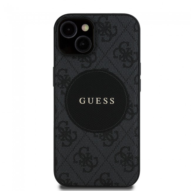 Apple iPhone 15 Kılıf Guess Orjinal Lisanslı M-safe Şarj Özellikli Yazı Logolu Circle Classic Kapak Apple iPhone 15 Kılıf Guess Orjinal Lisanslı M-safe Şarj Özellikli Yazı Logolu Circle Classic Kapak