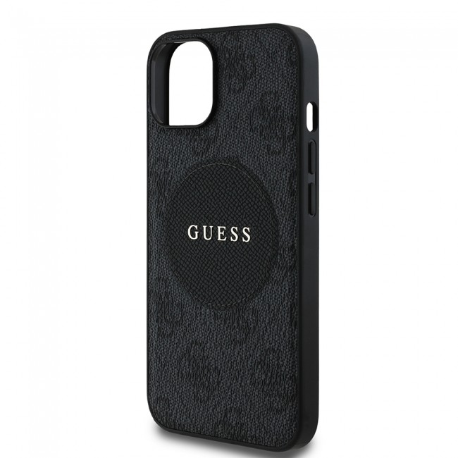 Apple iPhone 15 Kılıf Guess Orjinal Lisanslı M-safe Şarj Özellikli Yazı Logolu Circle Classic Kapak Apple iPhone 15 Kılıf Guess Orjinal Lisanslı M-safe Şarj Özellikli Yazı Logolu Circle Classic Kapak