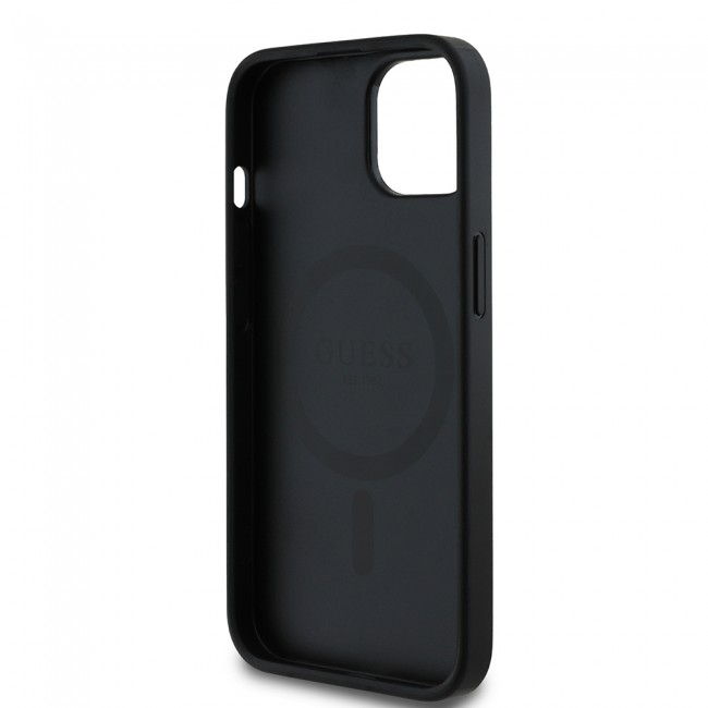 Apple iPhone 15 Kılıf Guess Orjinal Lisanslı M-safe Şarj Özellikli Yazı Logolu Circle Classic Kapak Apple iPhone 15 Kılıf Guess Orjinal Lisanslı M-safe Şarj Özellikli Yazı Logolu Circle Classic Kapak