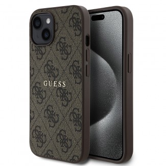 Apple iPhone 15 Kılıf Guess Orjinal Lisanslı M-safe Şarj Özellikli 4G Desen Yazı Logolu Kapak Apple iPhone 15 Kılıf Guess Orjinal Lisanslı M-safe Şarj Özellikli 4G Desen Yazı Logolu Kapak