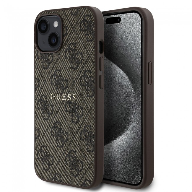 Apple iPhone 15 Kılıf Guess Orjinal Lisanslı Magsafe Şarj Özellikli 4G Desen Yazı Logolu Kapak Apple iPhone 15 Kılıf Guess Orjinal Lisanslı Magsafe Şarj Özellikli 4G Desen Yazı Logolu Kapak