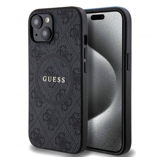 Apple iPhone 15 Kılıf Guess Orjinal Lisanslı Magsafe Şarj Özellikli 4G Desenli Yazı Logolu Kapak Apple iPhone 15 Kılıf Guess Orjinal Lisanslı Magsafe Şarj Özellikli 4G Desenli Yazı Logolu Kapak
