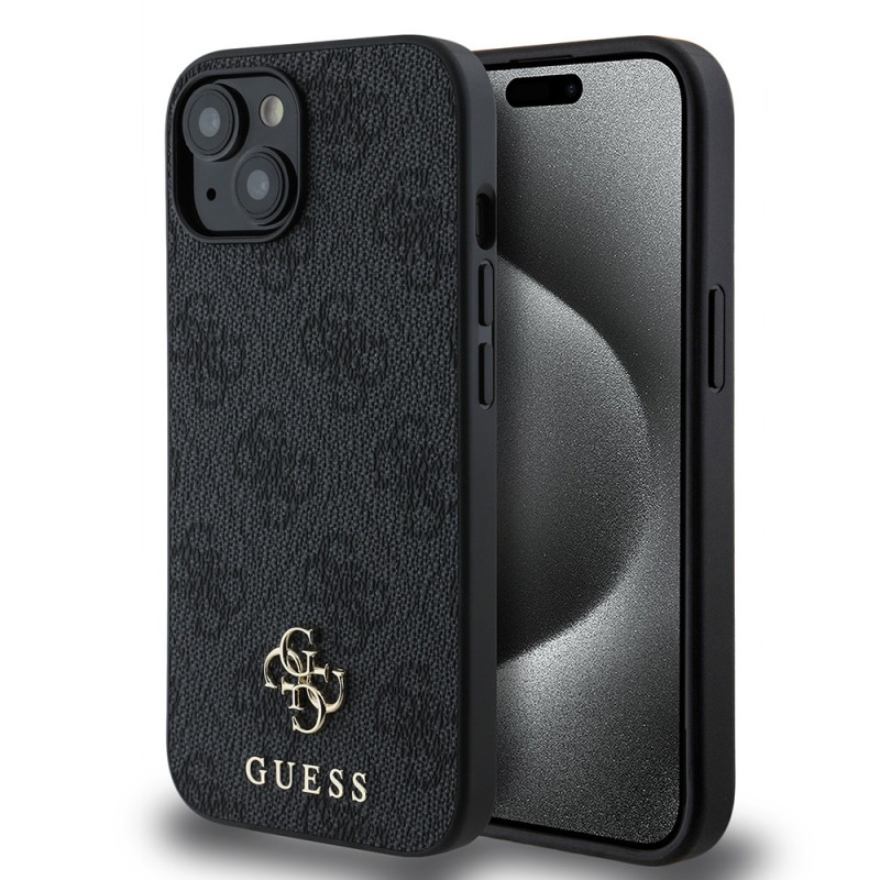 Bal-z Apple iPhone 15 Kılıf Guess Orjinal Lisanslı M-safe Şarj Özellikli Small 4G Classic Kapak