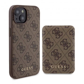 Apple iPhone 15 Kılıf Guess Orjinal Lisanslı M-safe Şarj Özellikli Yazı Logolu 4G Desenli Kapak + Powerbank 5000mAh 2in1 Set Apple iPhone 15 Kılıf Guess Orjinal Lisanslı M-safe Şarj Özellikli Yazı Logolu 4G Desenli Kapak + Powerbank 5000mAh 2in1 Set