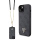 Apple iPhone 15 Kılıf Guess Orjinal Lisanslı PU Deri Askılı Taşlı Üçgen Logo 4G Desenli Strass Crossbody Kapak Apple iPhone 15 Kılıf Guess Orjinal Lisanslı PU Deri Askılı Taşlı Üçgen Logo 4G Desenli Strass Crossbody Kapak