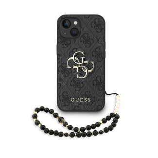 Apple iPhone 15 Kılıf Guess Orjinal Lisanslı PU Deri Bilek Askı İpli Metal Büyük 4G ve Yazı Logolu Kapak Apple iPhone 15 Kılıf Guess Orjinal Lisanslı PU Deri Bilek Askı İpli Metal Büyük 4G ve Yazı Logolu Kapak