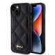 Apple iPhone 15 Kılıf Guess Orjinal Lisanslı PU Deri Metal Yazı Logolu Kapitone Kapak Apple iPhone 15 Kılıf Guess Orjinal Lisanslı PU Deri Metal Yazı Logolu Kapitone Kapak