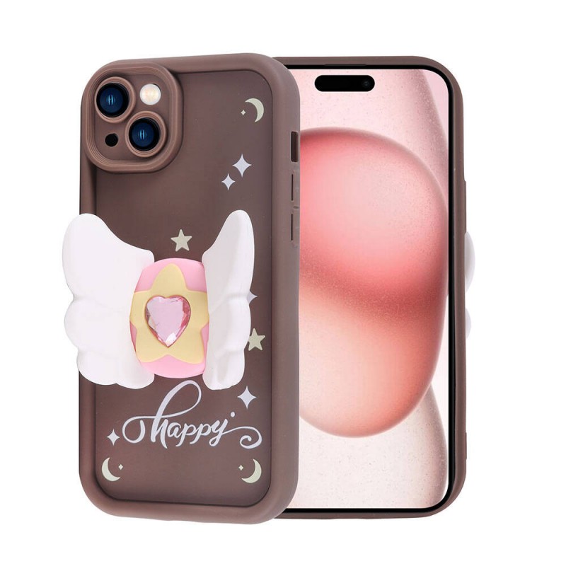 Bal-z Apple iPhone 15 Kılıf Kamera Korumalı Figür Tasarımlı  Kapya Kapak