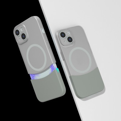 Bal-z Apple iPhone 15 Kılıf M-Safe Şarj Özellikli Mıknatıslı Zore Duble Kapak