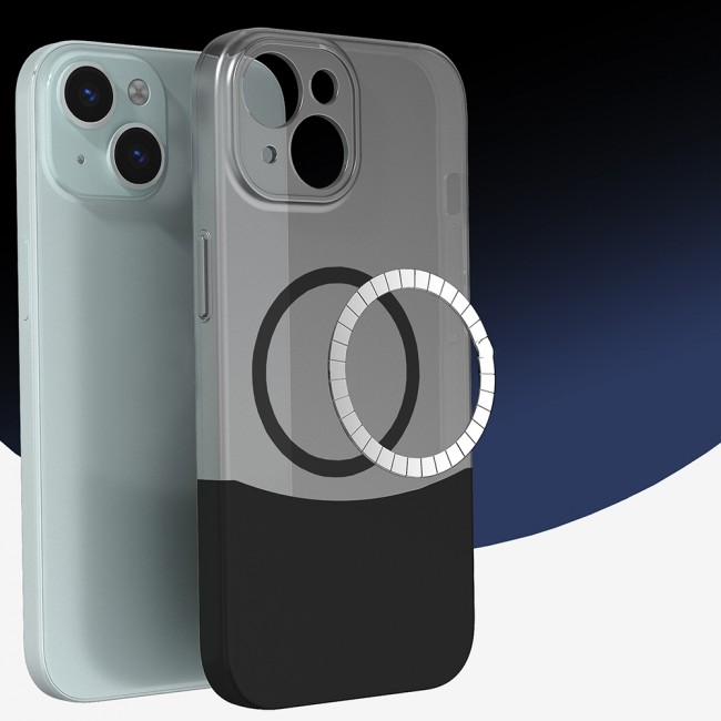 Apple iPhone 15 Kılıf M-Safe Şarj Özellikli Mıknatıslı Zore Duble Kapak Apple iPhone 15 Kılıf M-Safe Şarj Özellikli Mıknatıslı Zore Duble Kapak
