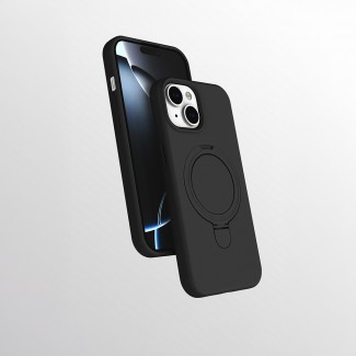 Apple iPhone 15 Kılıf M-safe Şarj Özellikli Standlı Zore Samara Kapak Apple iPhone 15 Kılıf M-safe Şarj Özellikli Standlı Zore Samara Kapak