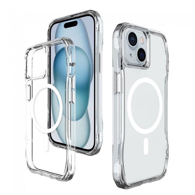 Apple iPhone 15 Kılıf Magsafe Şarj Özellikli Airbagli Şeffaf Zore İncek Kapak Apple iPhone 15 Kılıf Magsafe Şarj Özellikli Airbagli Şeffaf Zore İncek Kapak