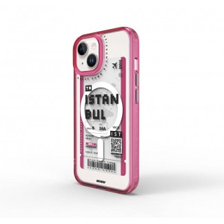 Apple iPhone 15 Kılıf M-safe Şarj Özellikli Bilet Desenli Wiwu Turkey B Serisi Kapak Apple iPhone 15 Kılıf M-safe Şarj Özellikli Bilet Desenli Wiwu Turkey B Serisi Kapak