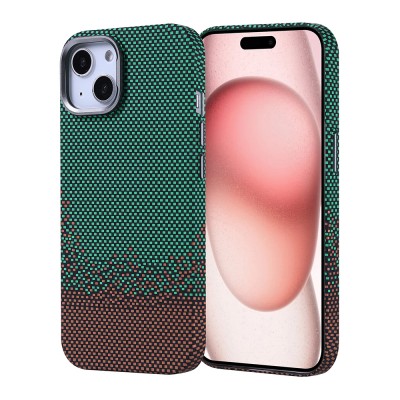 Bal-z Apple iPhone 15 Kılıf M-safe Şarj Özellikli Karbon Fiber Görünümlü Zore Nekst Kapak