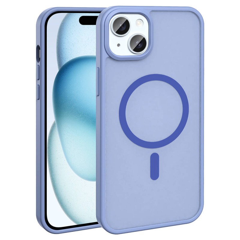 Bal-z Apple iPhone 15 Kılıf M-safe Şarj Özellikli Mat Arka Yüzey  Sio Kapak
