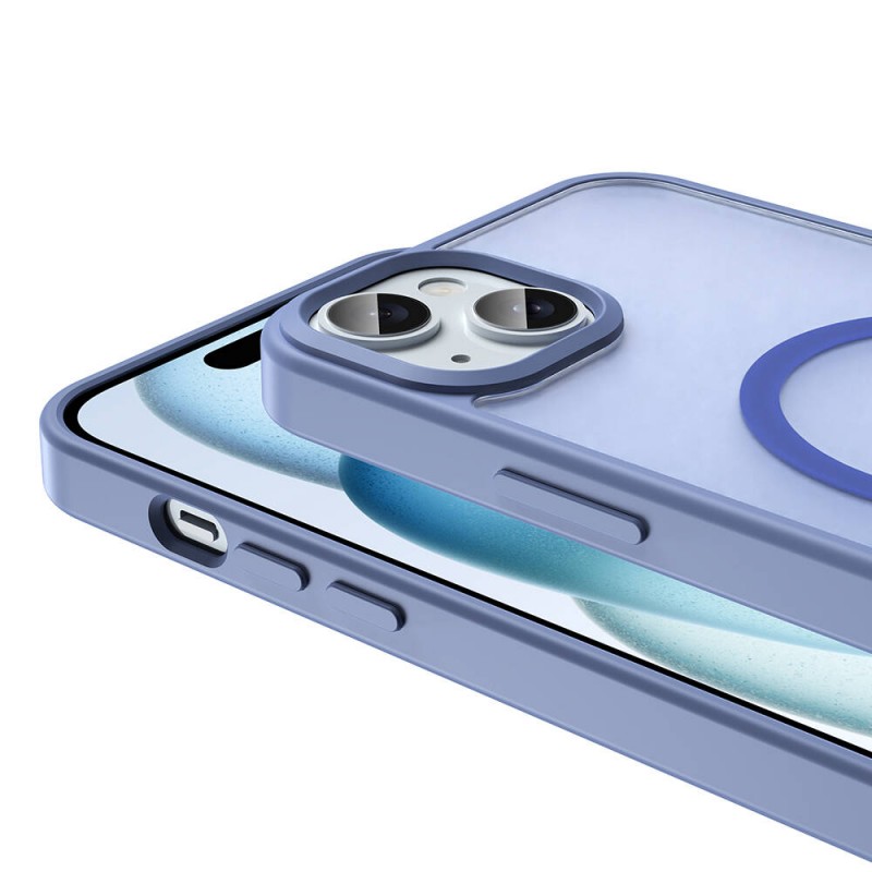 Bal-z Apple iPhone 15 Kılıf M-safe Şarj Özellikli Mat Arka Yüzey  Sio Kapak