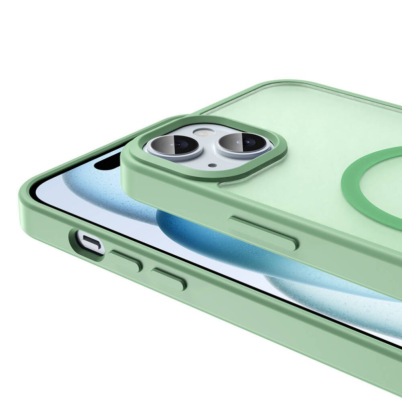 Bal-z Apple iPhone 15 Kılıf M-safe Şarj Özellikli Mat Arka Yüzey  Sio Kapak