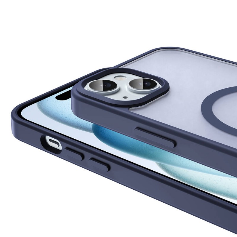 Bal-z Apple iPhone 15 Kılıf M-safe Şarj Özellikli Mat Arka Yüzey  Sio Kapak