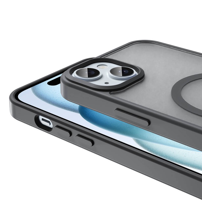 Bal-z Apple iPhone 15 Kılıf M-safe Şarj Özellikli Mat Arka Yüzey  Sio Kapak