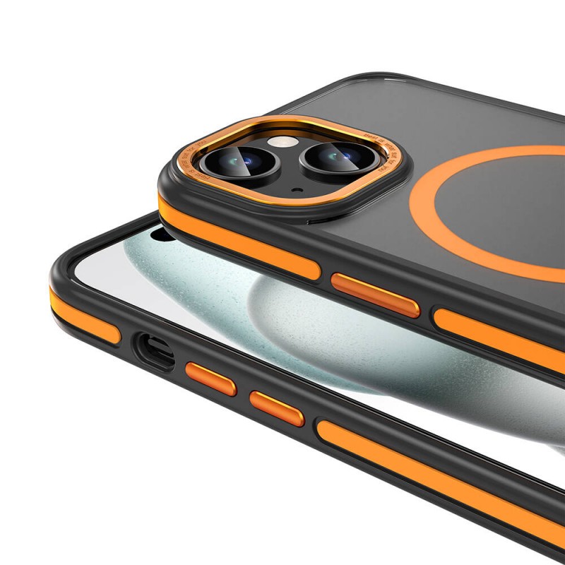 Bal-z Apple iPhone 15 Kılıf M-safe Şarj Özellikli Mat Görünümlü  Ant Kapak