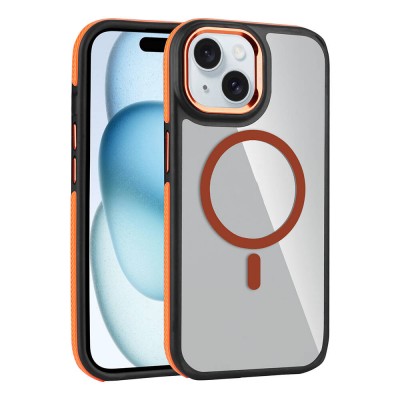 Bal-z Apple iPhone 15 Kılıf M-safe Şarj Özellikli Mat Görünümlü  Solo Kapak