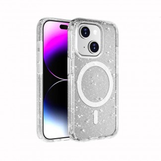 Apple iPhone 15 Kılıf Magsafe Şarj Özellikli Parlayan Simli Saydam Renkli Zore Allstar Kapak Apple iPhone 15 Kılıf Magsafe Şarj Özellikli Parlayan Simli Saydam Renkli Zore Allstar Kapak
