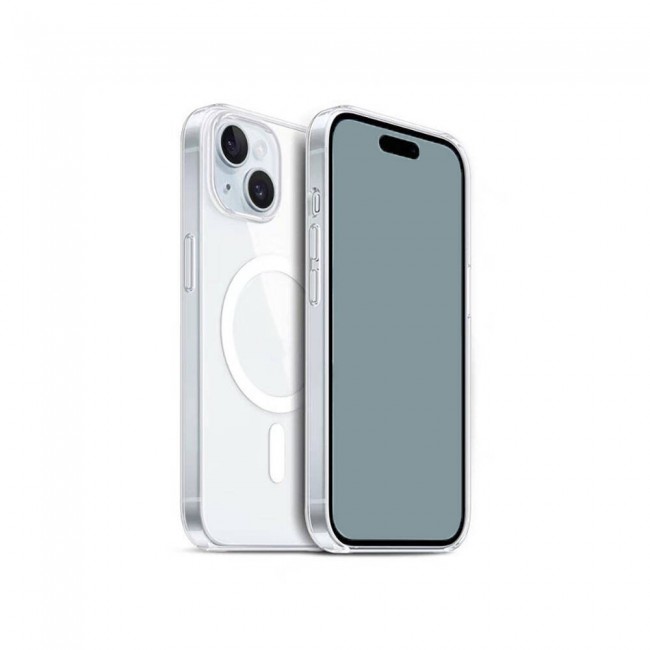 Apple iPhone 15 Kılıf Magsafe Şarj Özellikli Şeffaf Sert PC Zore Embos Kapak Apple iPhone 15 Kılıf Magsafe Şarj Özellikli Şeffaf Sert PC Zore Embos Kapak