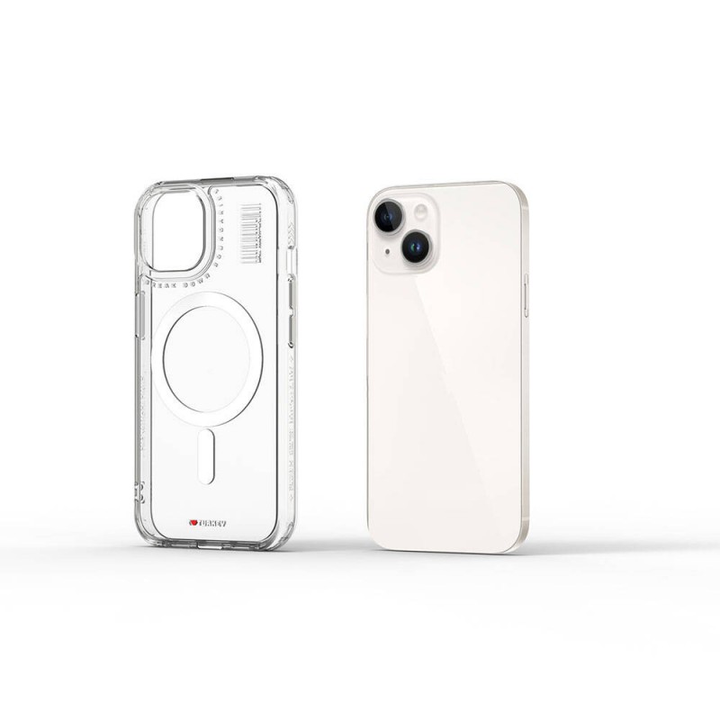 Bal-z Apple iPhone 15 Kılıf M-safe Şarj Özellikli Şeffaf Transparan Wiwu Turkey D Serisi Kapak