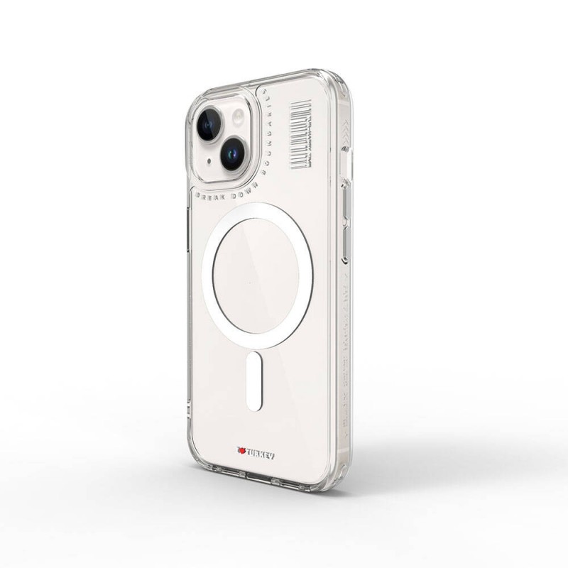 Bal-z Apple iPhone 15 Kılıf M-safe Şarj Özellikli Şeffaf Transparan Wiwu Turkey D Serisi Kapak